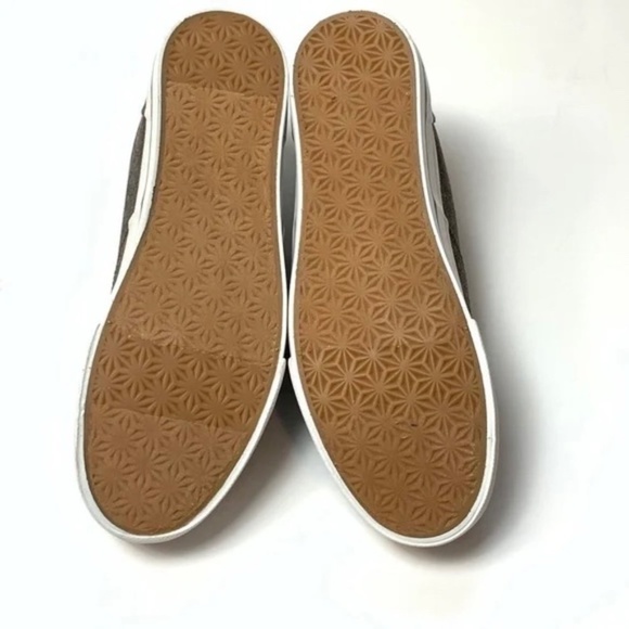 BHPC Brown Herringbone Pattern Canvas Lace Up Casual Men's Deck Shoes Size 12 - Picture 5 of 6